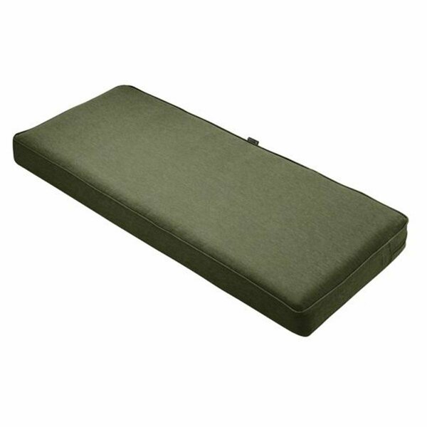 Classic Accessories Montlake Bench Cushion Foam And Slip Cover, Heather Fern Green - 48 x 18 x 3 in. CL57553